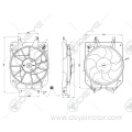 Top-selling cooling fan with radiator for FORD FOCUS